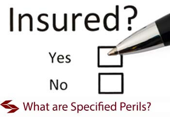 what are specified perils under a material damage insurance policy